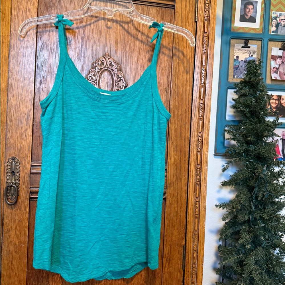 T.La Teal Sleeveless Top